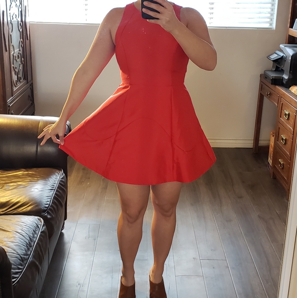 *SOLD* Red DO+BE Skater Skirt Mini Dress